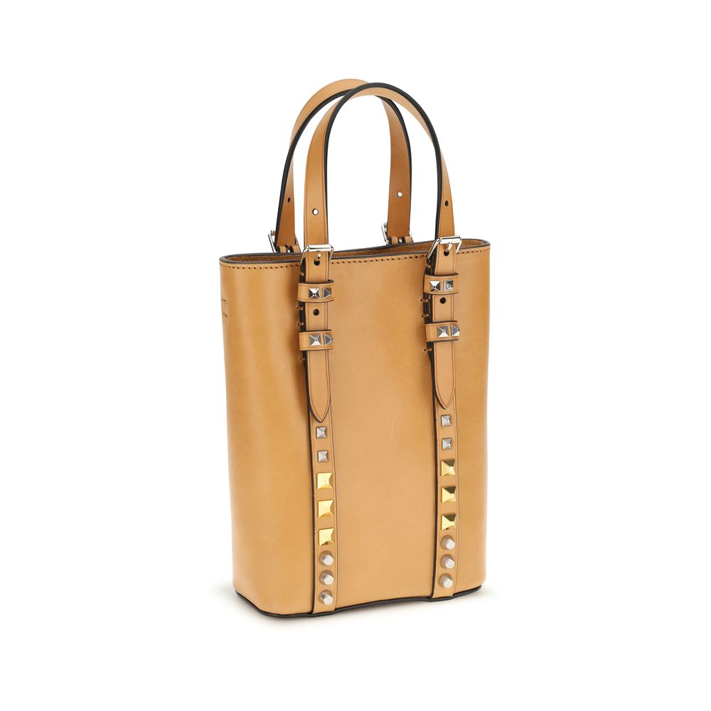 Valentino Garavani Beige Calf Leather Shoulder Bag