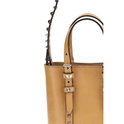 Valentino Garavani Beige Calf Leather Shoulder Bag