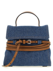 Moschino Blue Cotton Denim Handbag