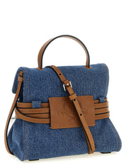 Moschino Blue Cotton Denim Handbag