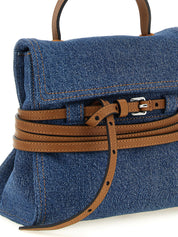 Moschino Blue Cotton Denim Handbag