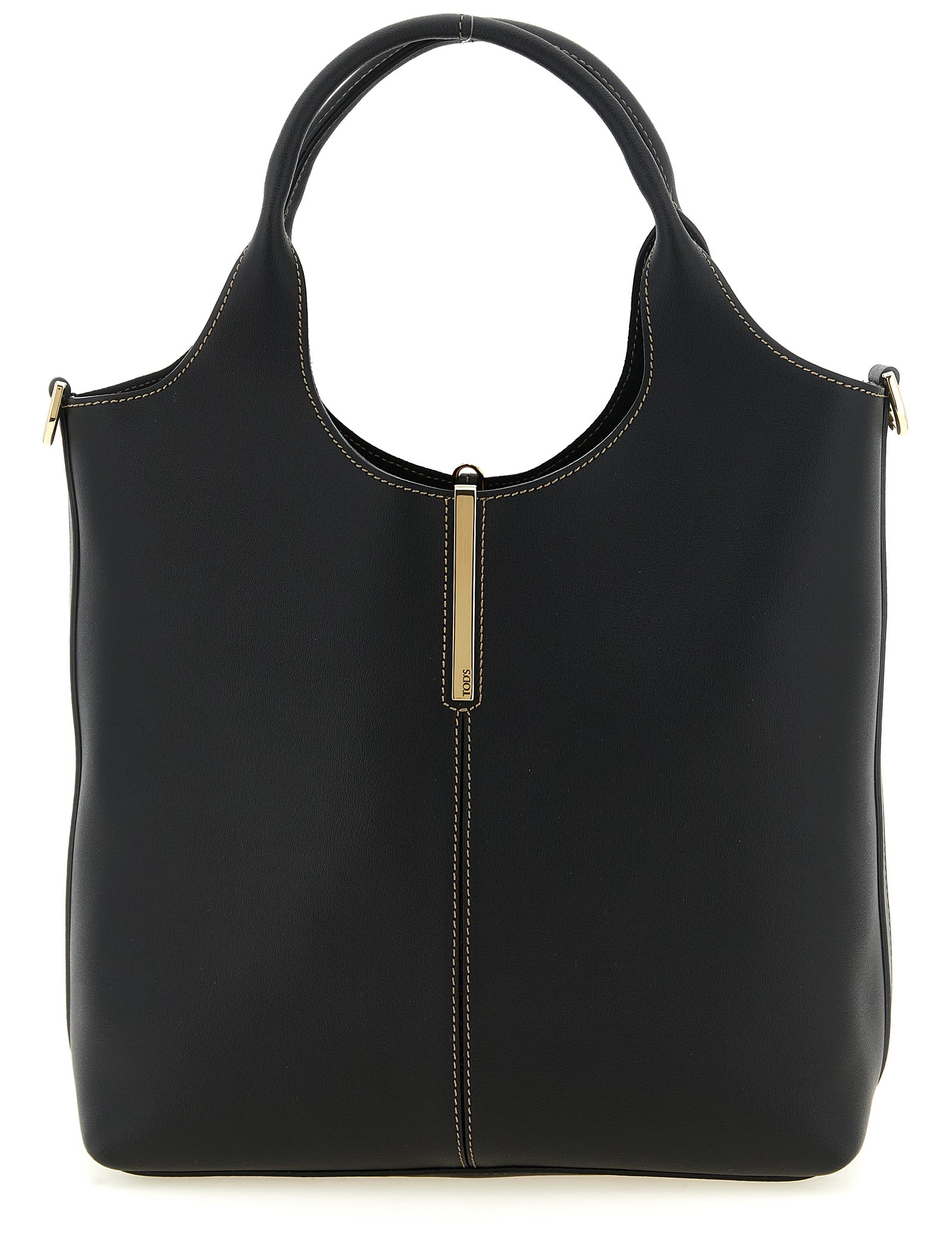 Tod's Black Calfskin Tote Bag