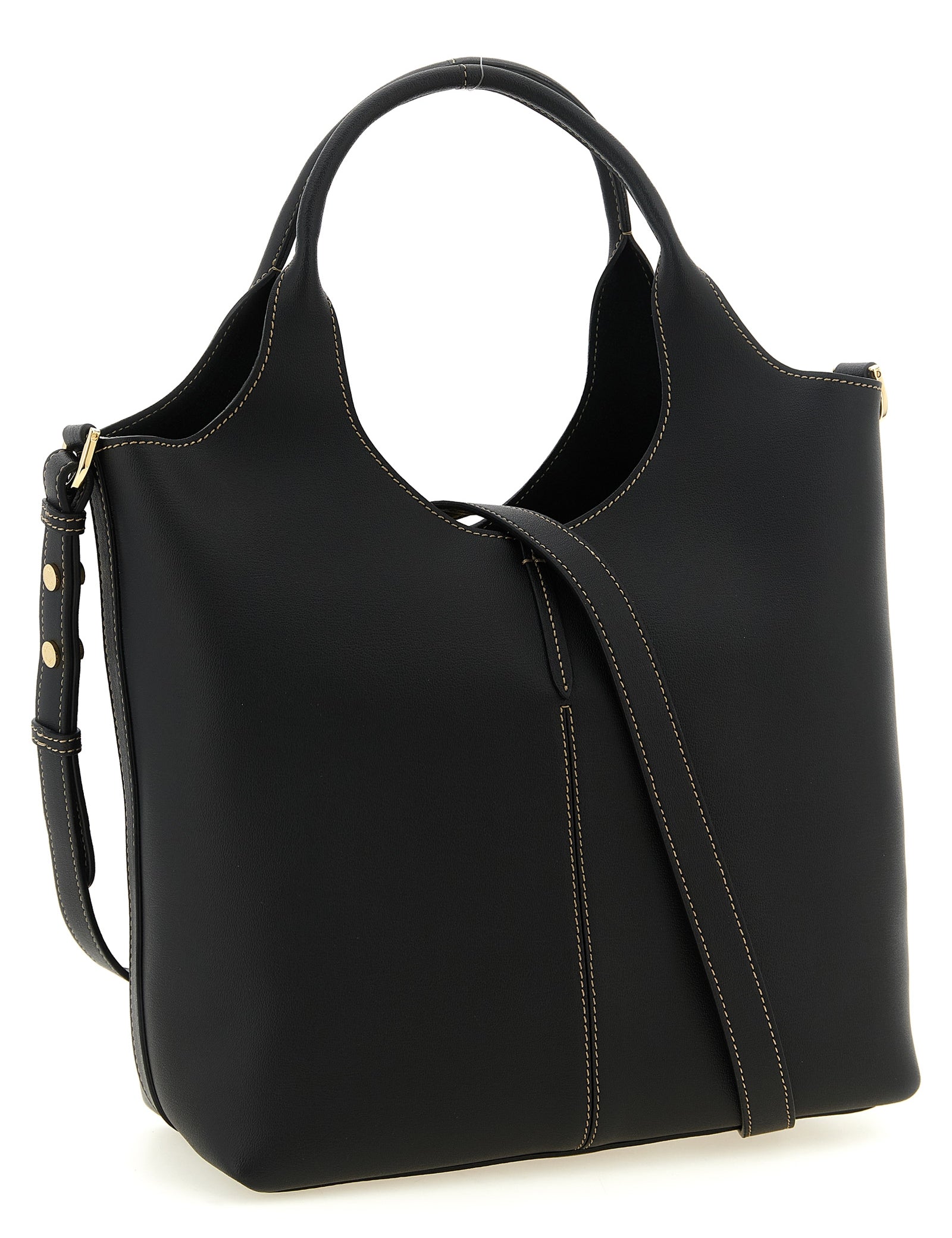 Tod's Black Calfskin Tote Bag