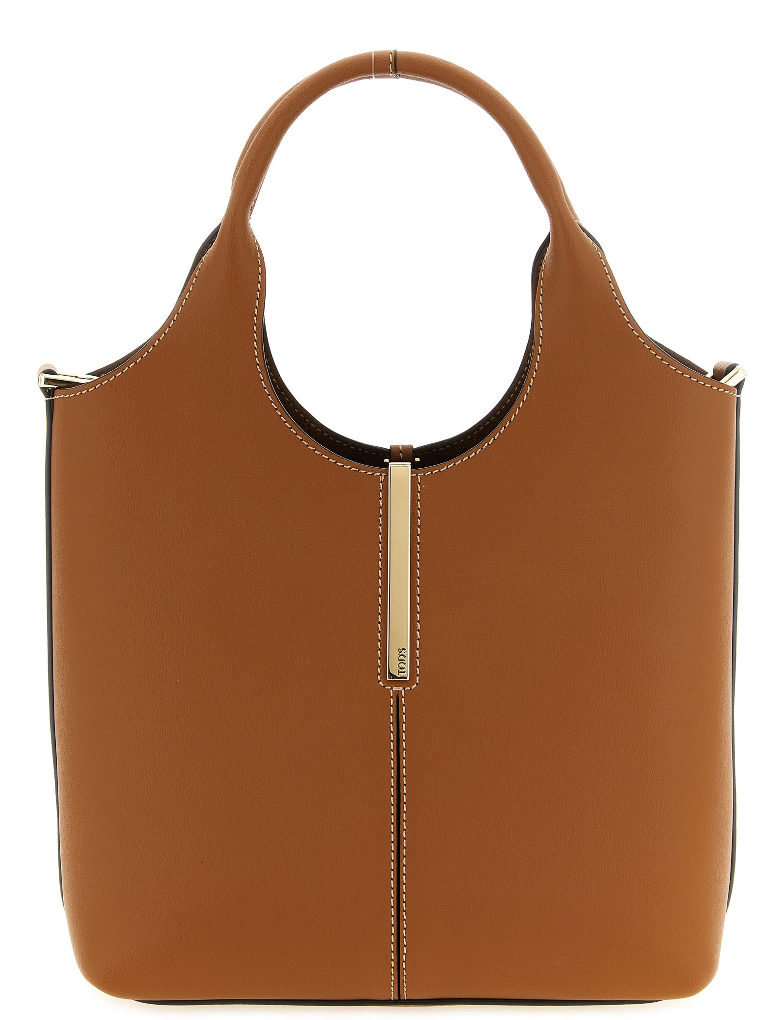 Tod's Brown Calfskin Mini Tote Bag
