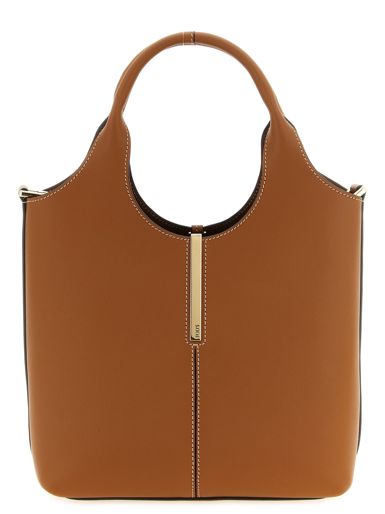 Tod's Brown Calfskin Mini Tote Bag