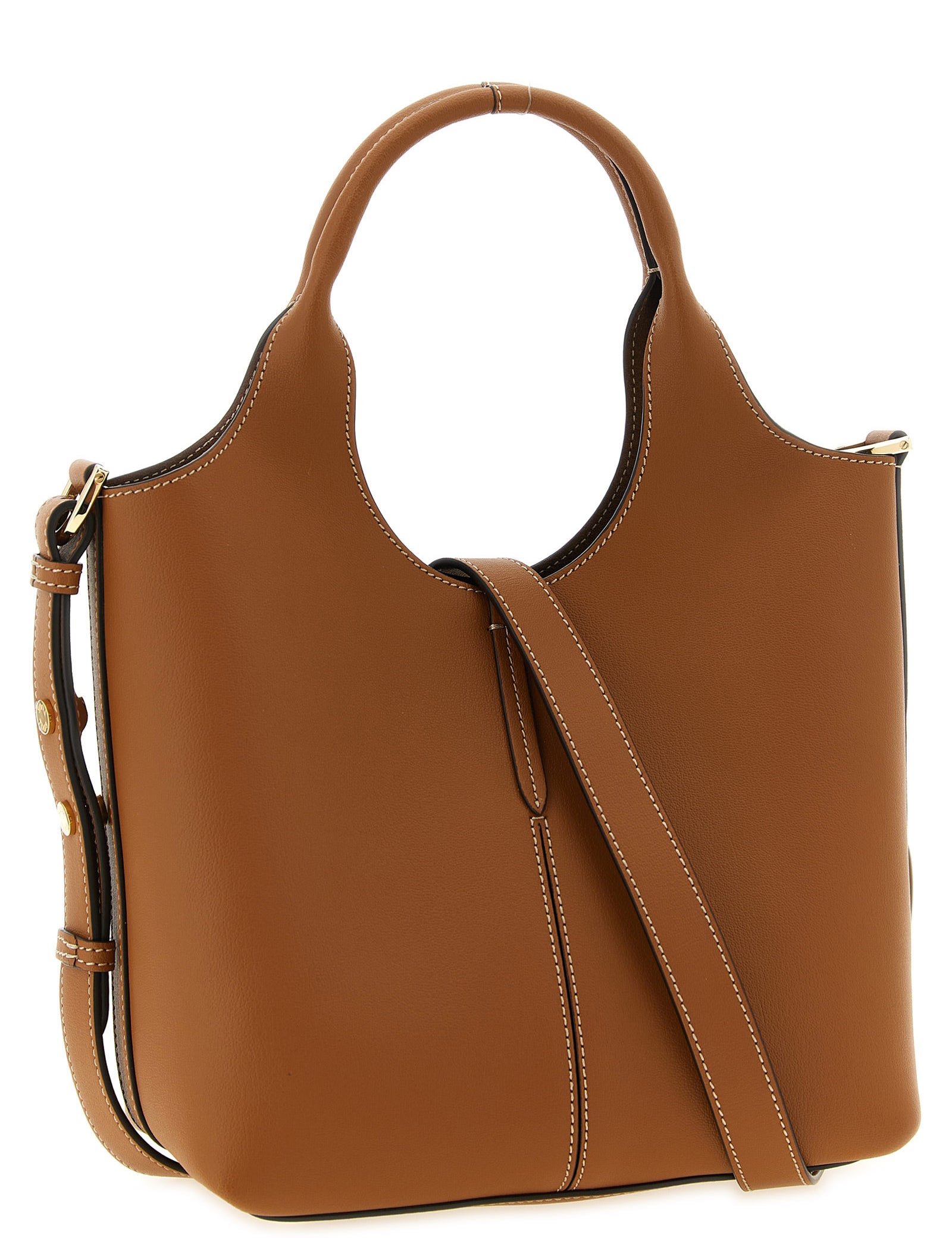 Tod's Brown Calfskin Mini Tote Bag