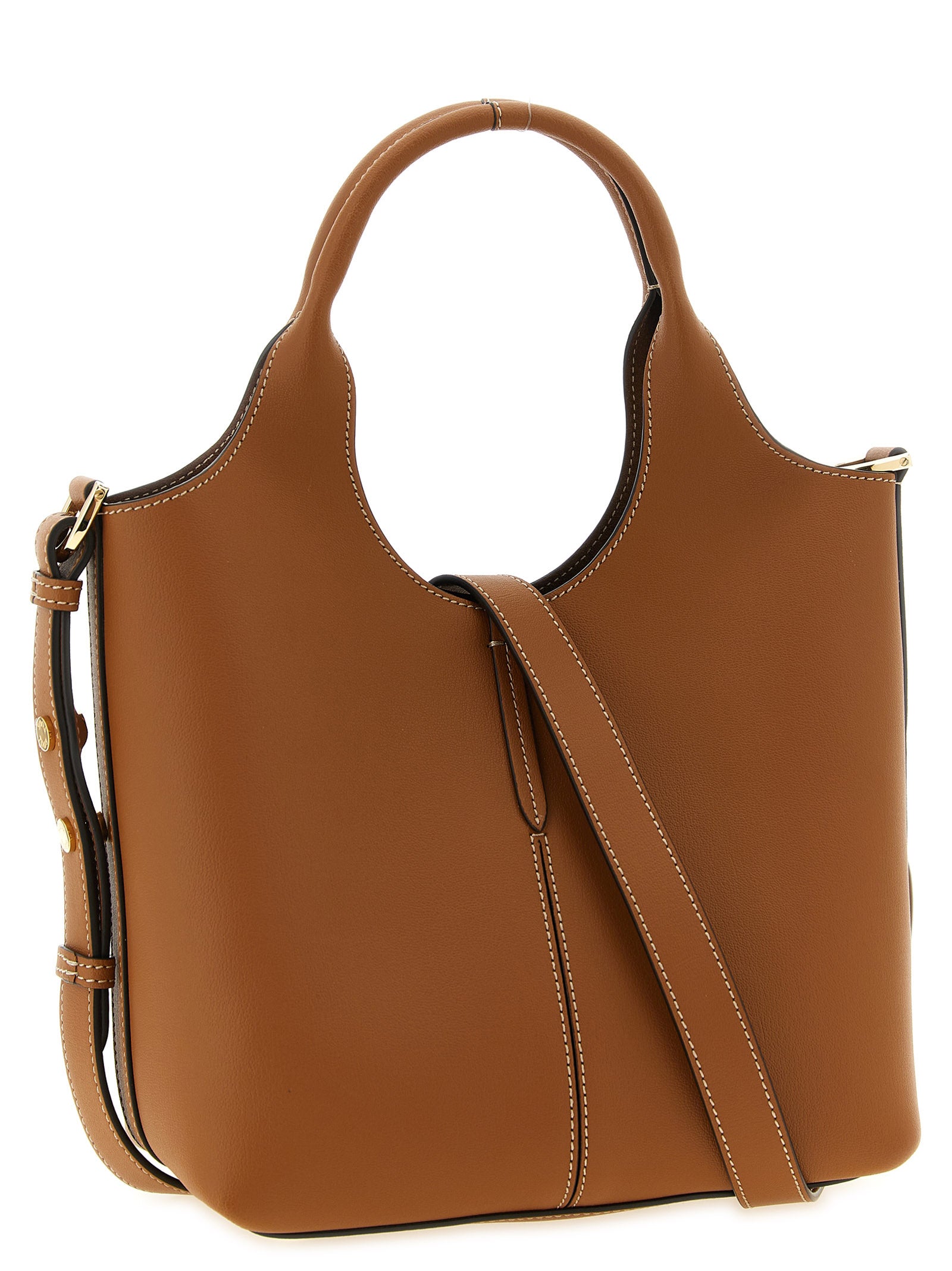 Tod's Brown Calfskin Mini Tote Bag