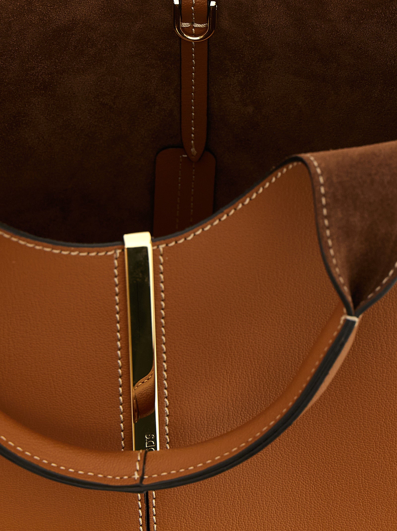Tod's Brown Calfskin Mini Tote Bag
