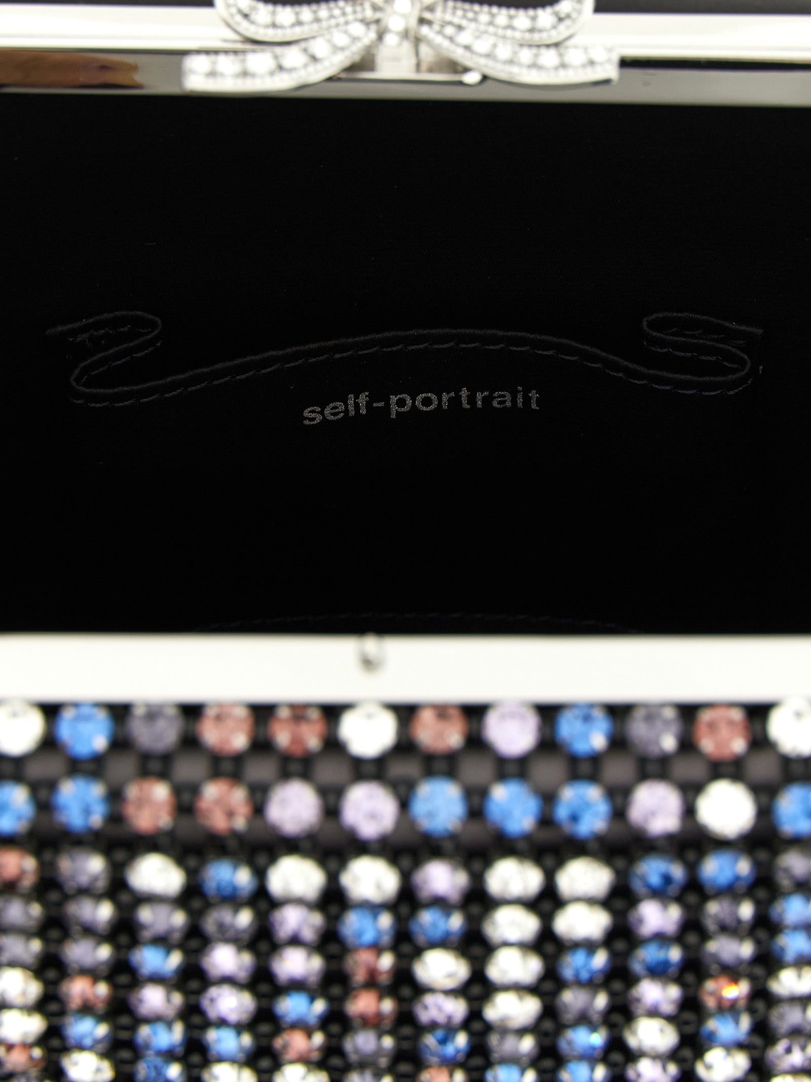 Self-Portrait Multicolor Polyester Mini Satin Handbag
