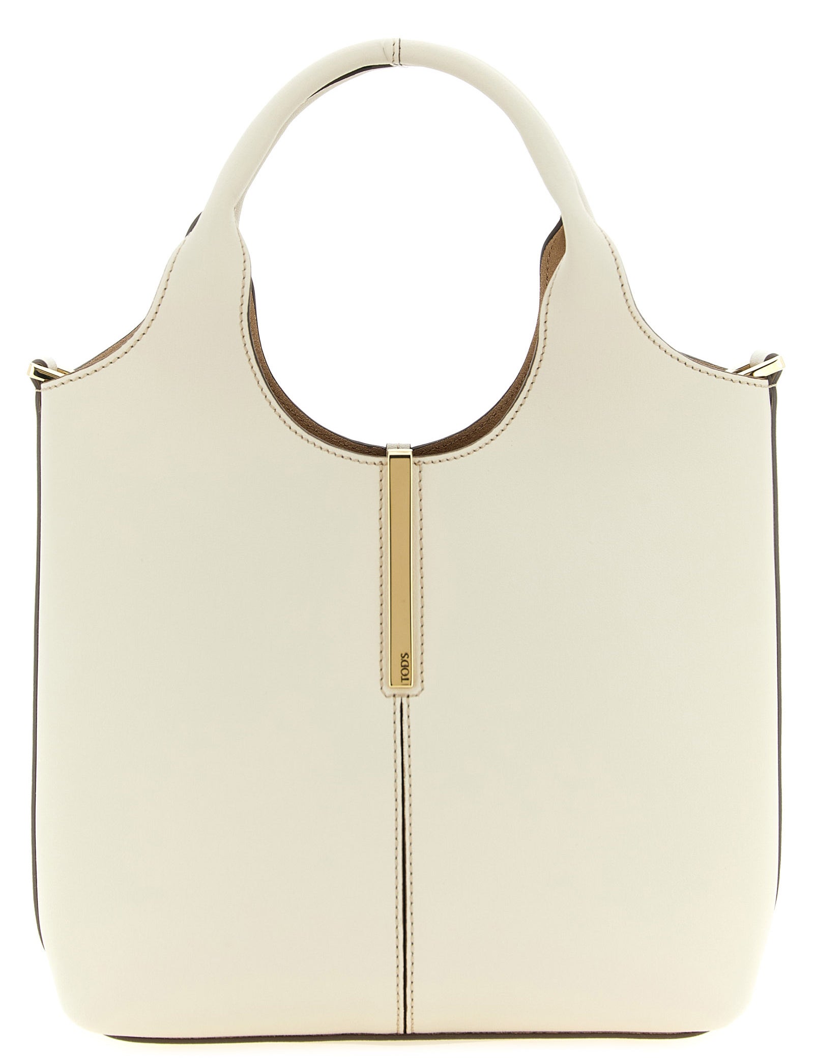 Tod's White Calfskin Mini Tote Bag