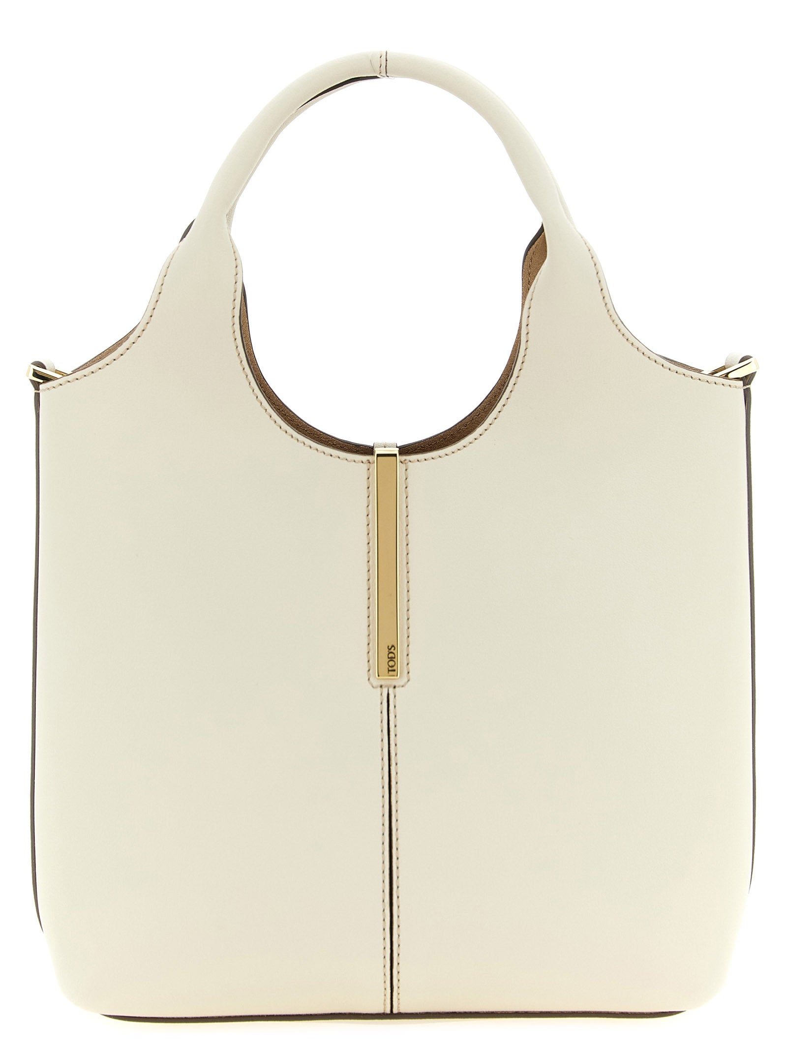 Tod's White Calfskin Mini Tote Bag