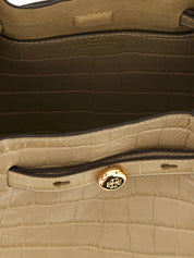 Tory Burch Beige Cowhide Leather Small Bucket Bag