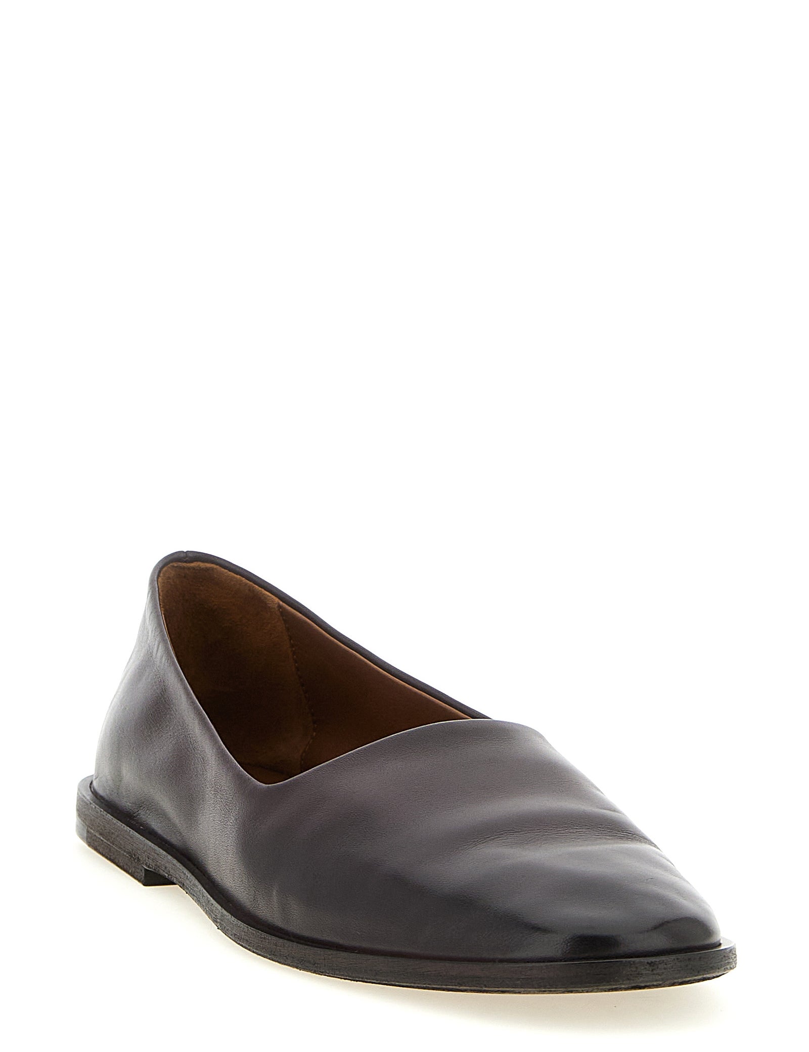 Marsell Brown Calfskin Ballet Flats