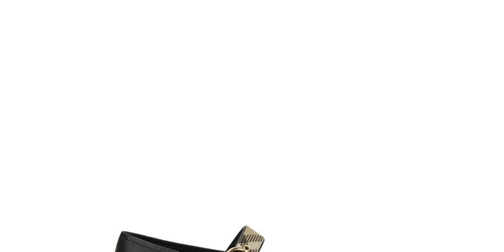 Burberry Black Calf Leather Ballet Flats