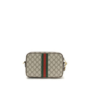 Gucci Beige and Dark Brown Coated Fabric Shoulder Bag