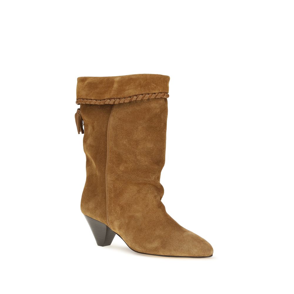 Isabel Marant Brown Calf Leather Flat Boots