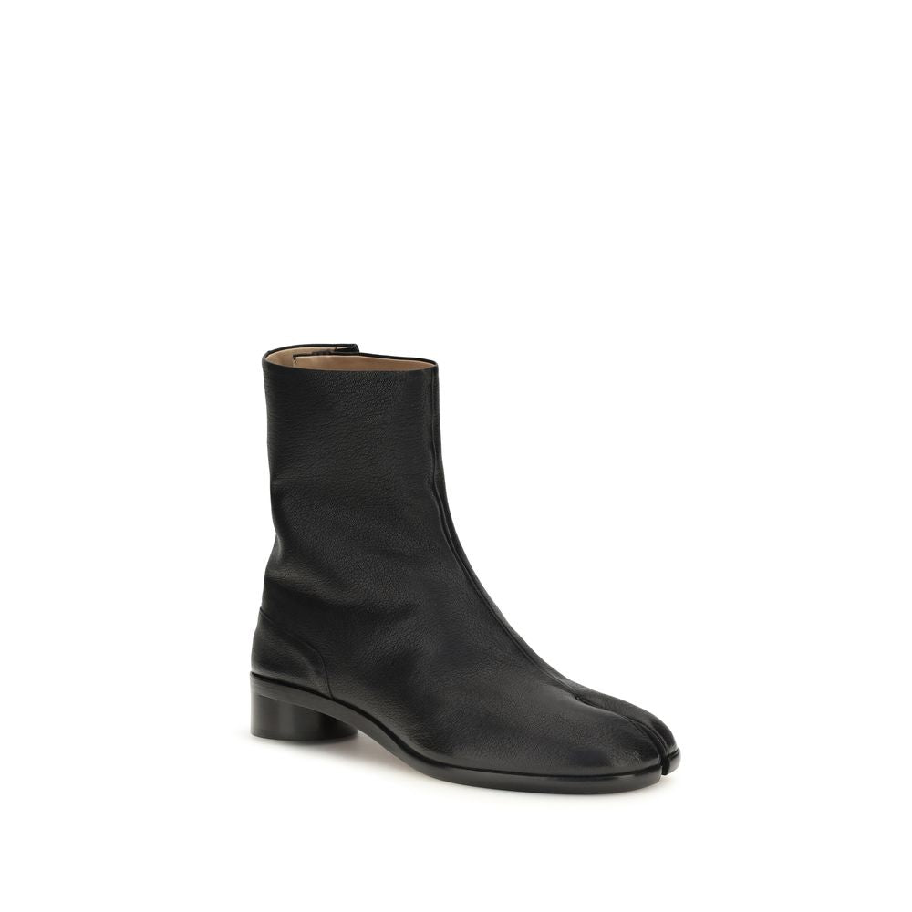 Maison Margiela Black Calf Leather Ankle Boots