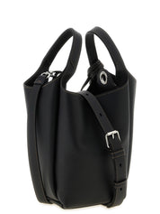 Tod's Black Hammered Calfskin Mini Bucket Bag