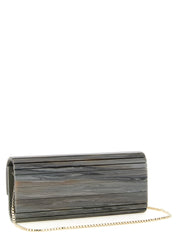 Jimmy Choo Gray Polyester Clutch Bag