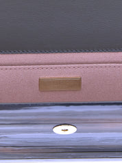 Jimmy Choo Gray Polyester Clutch Bag