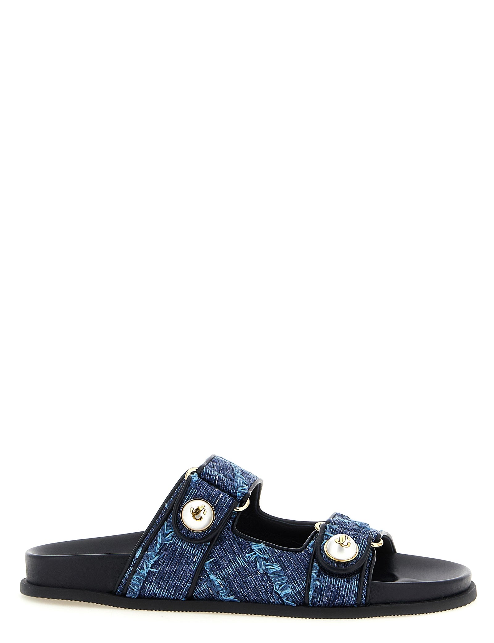 Jimmy Choo Blue Fabric Sandals