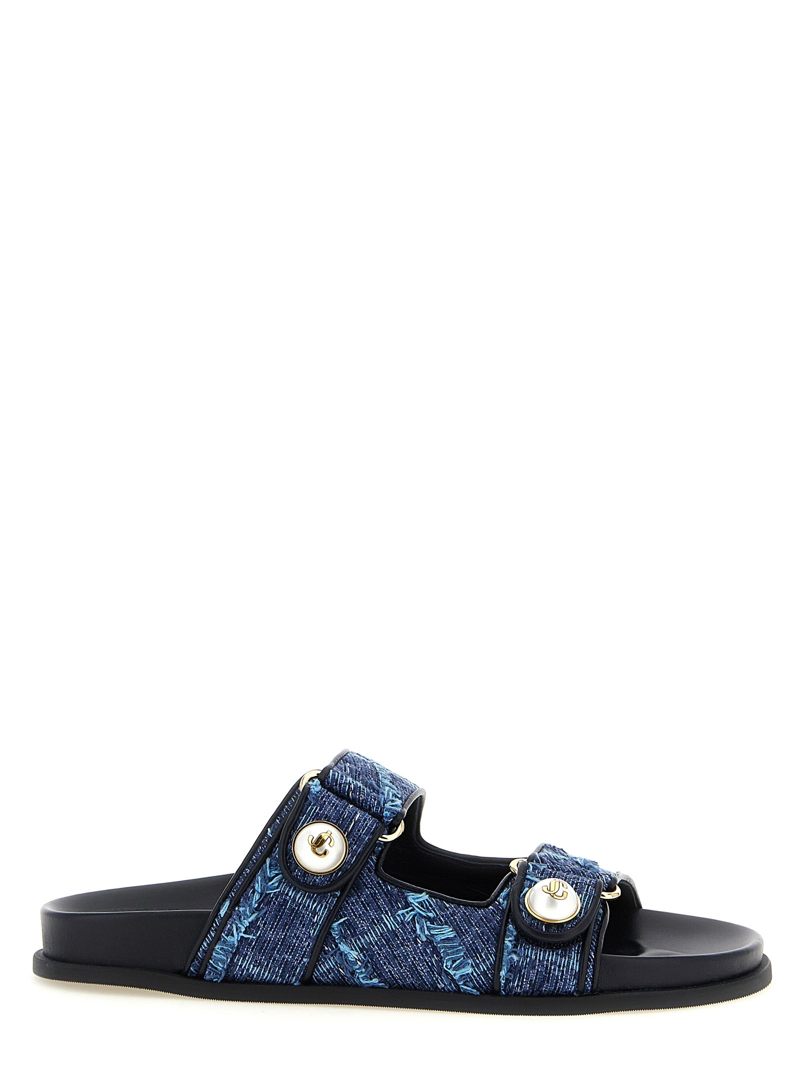 Jimmy Choo Blue Fabric Sandals