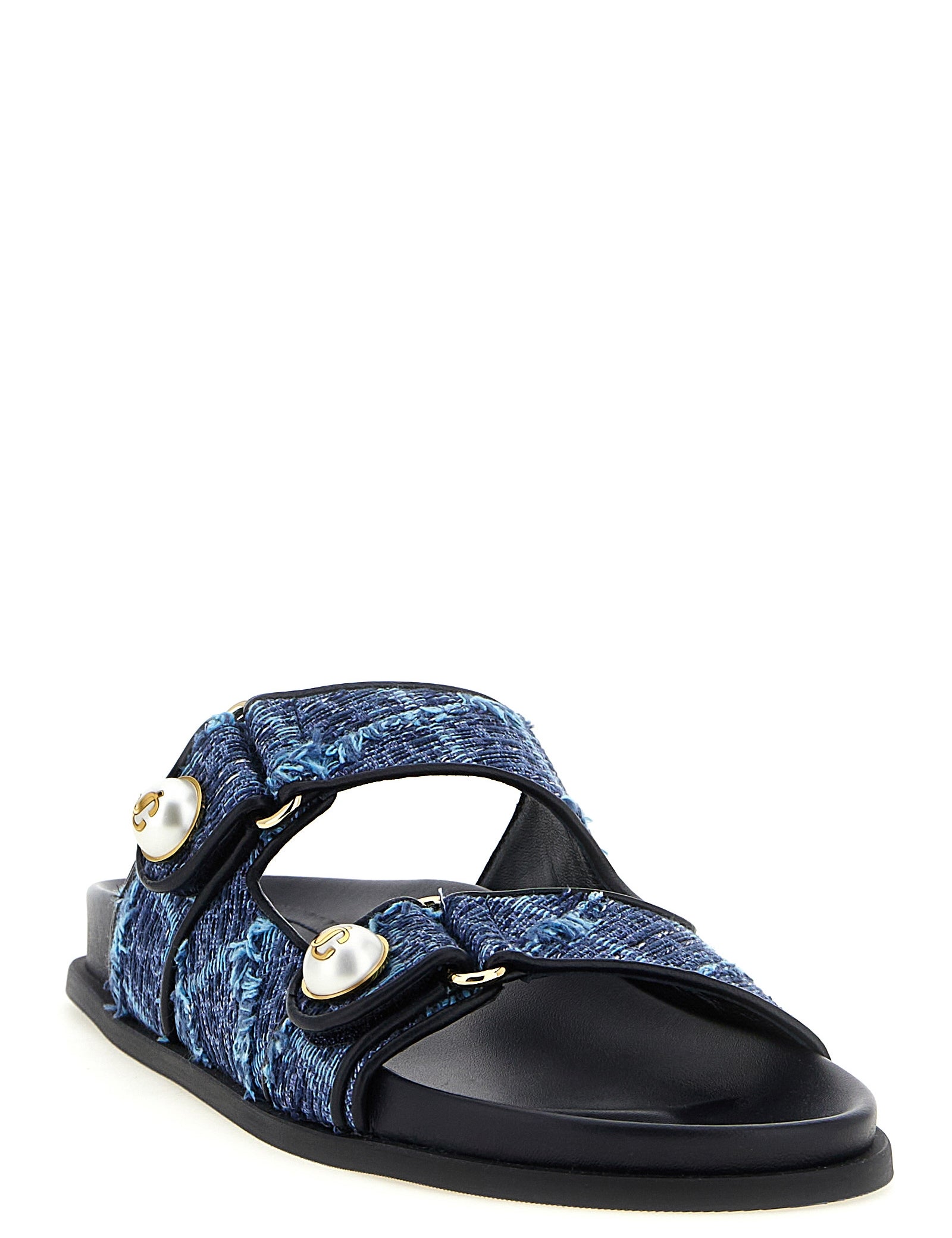 Jimmy Choo Blue Fabric Sandals