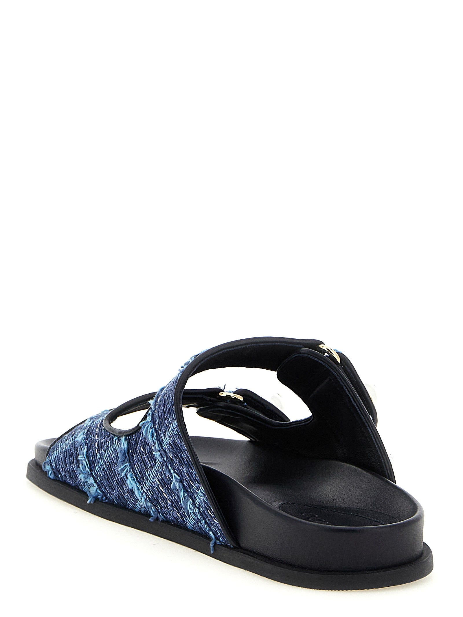 Jimmy Choo Blue Fabric Sandals