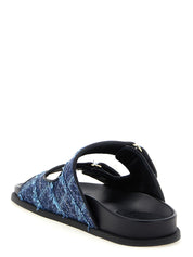 Jimmy Choo Blue Fabric Sandals