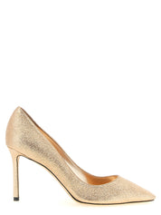 Jimmy Choo Pink Glitter Tencel High Heel Pumps