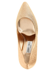 Jimmy Choo Pink Glitter Tencel High Heel Pumps