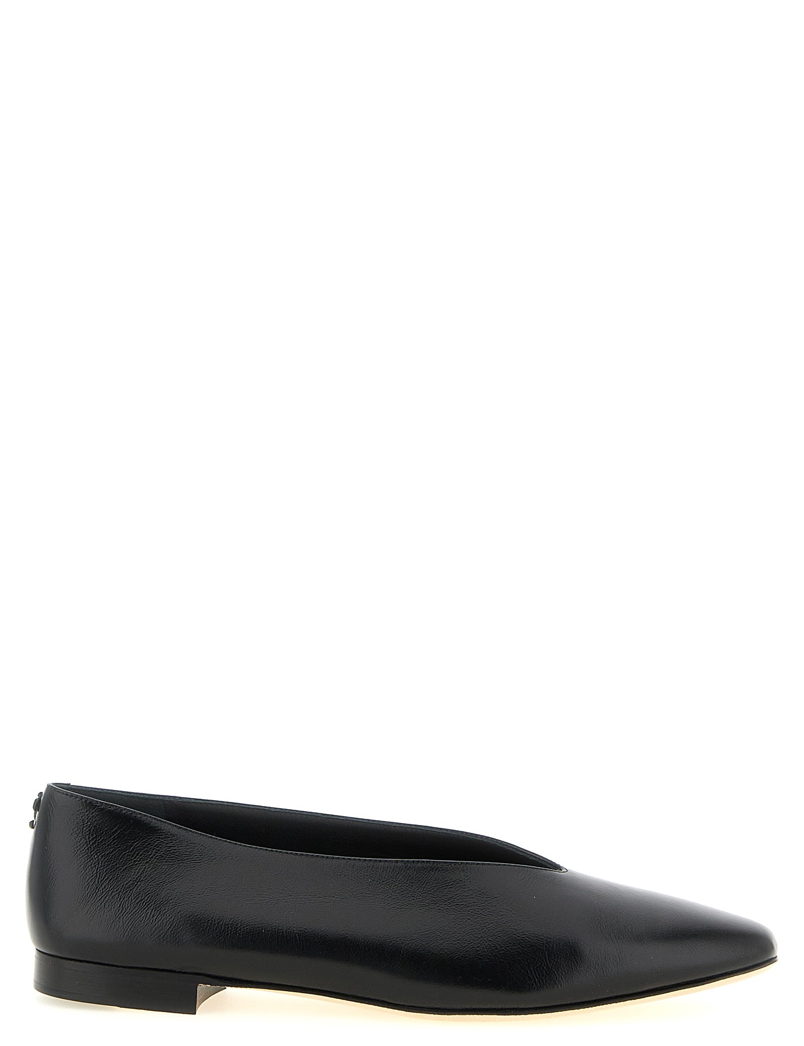 Jimmy Choo Black Leather Ballet Flats