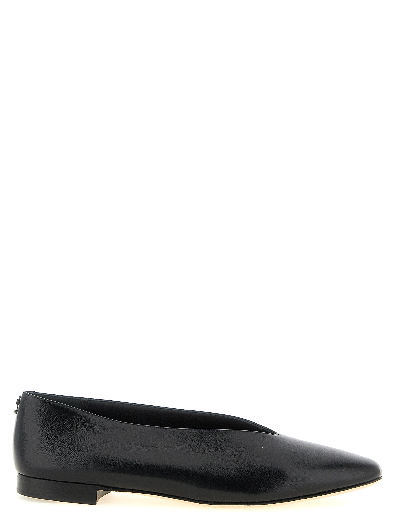 Jimmy Choo Black Leather Ballet Flats