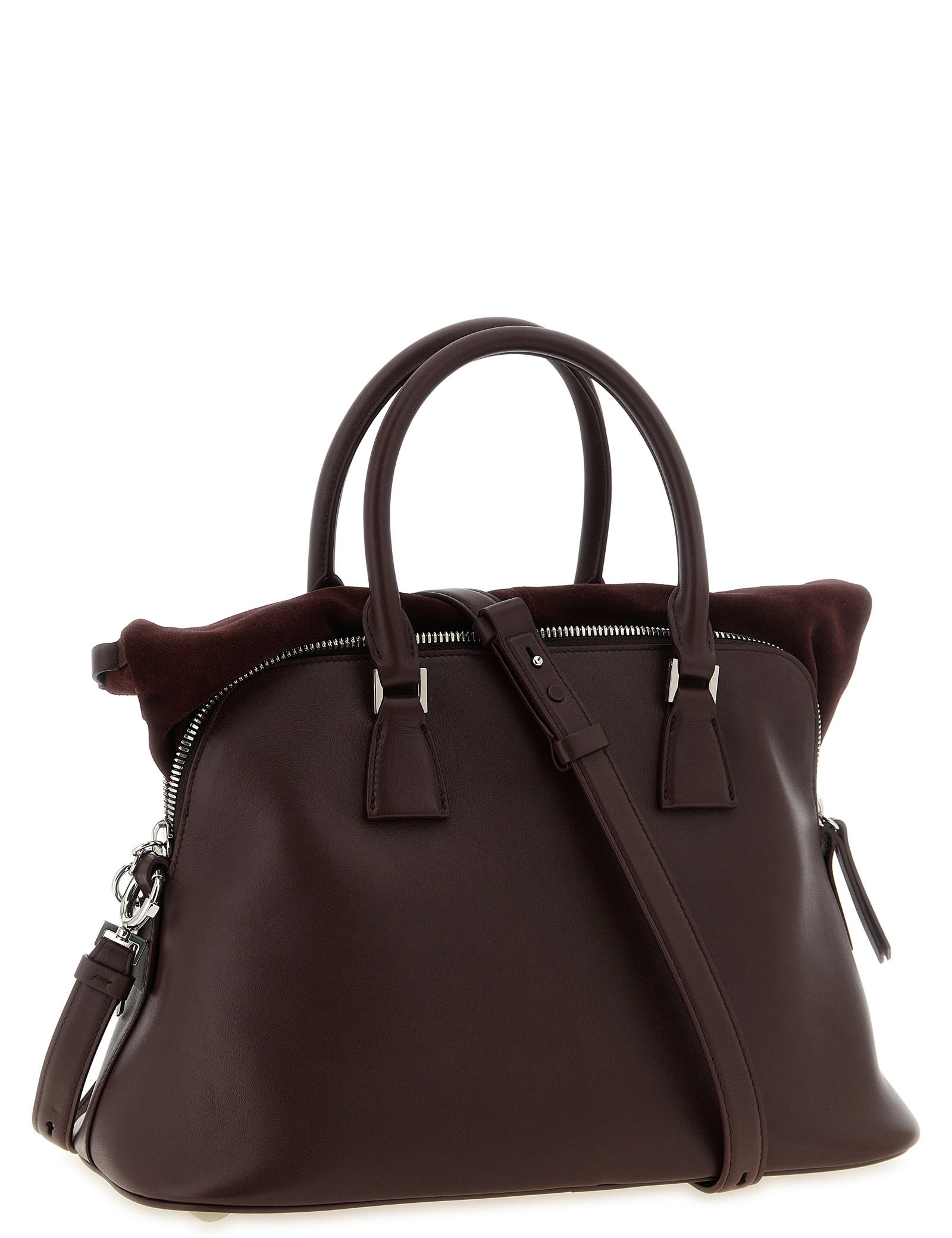 Maison Margiela Bordeaux Calfskin Shoulder Bag