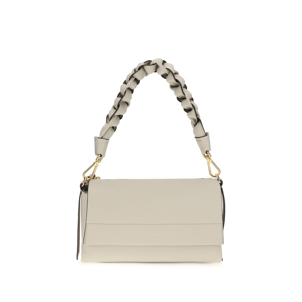 Coccinelle Beige Calf Leather Shoulder Bag