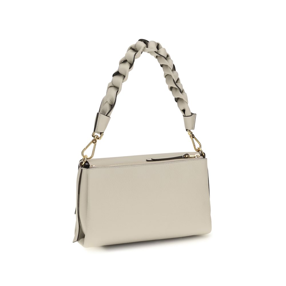 Coccinelle Beige Calf Leather Shoulder Bag