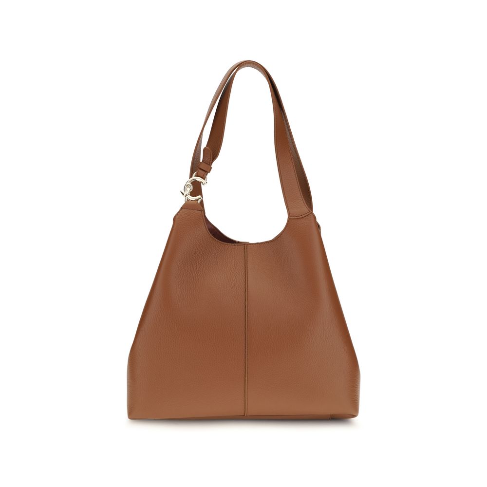 Coccinelle Brown Calf Leather Shoulder Bag