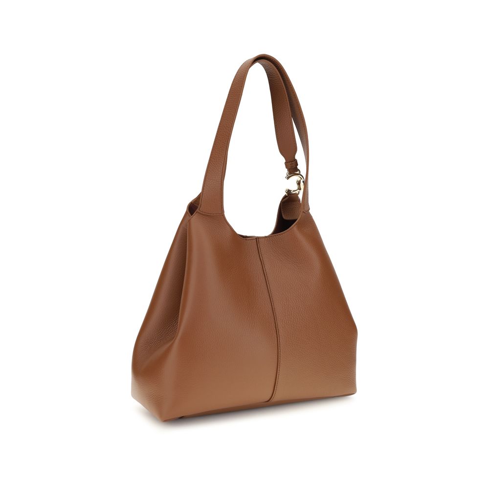 Coccinelle Brown Calf Leather Shoulder Bag