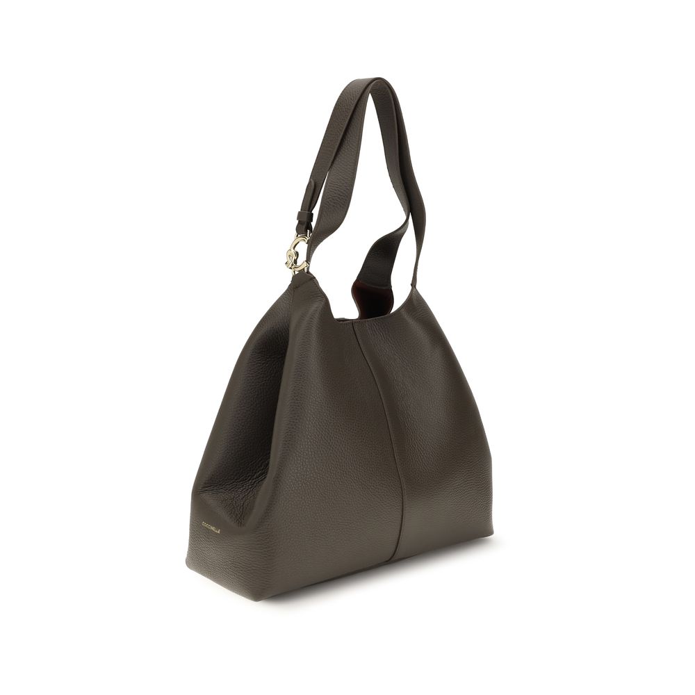 Coccinelle Brown Calf Leather Shoulder Bag