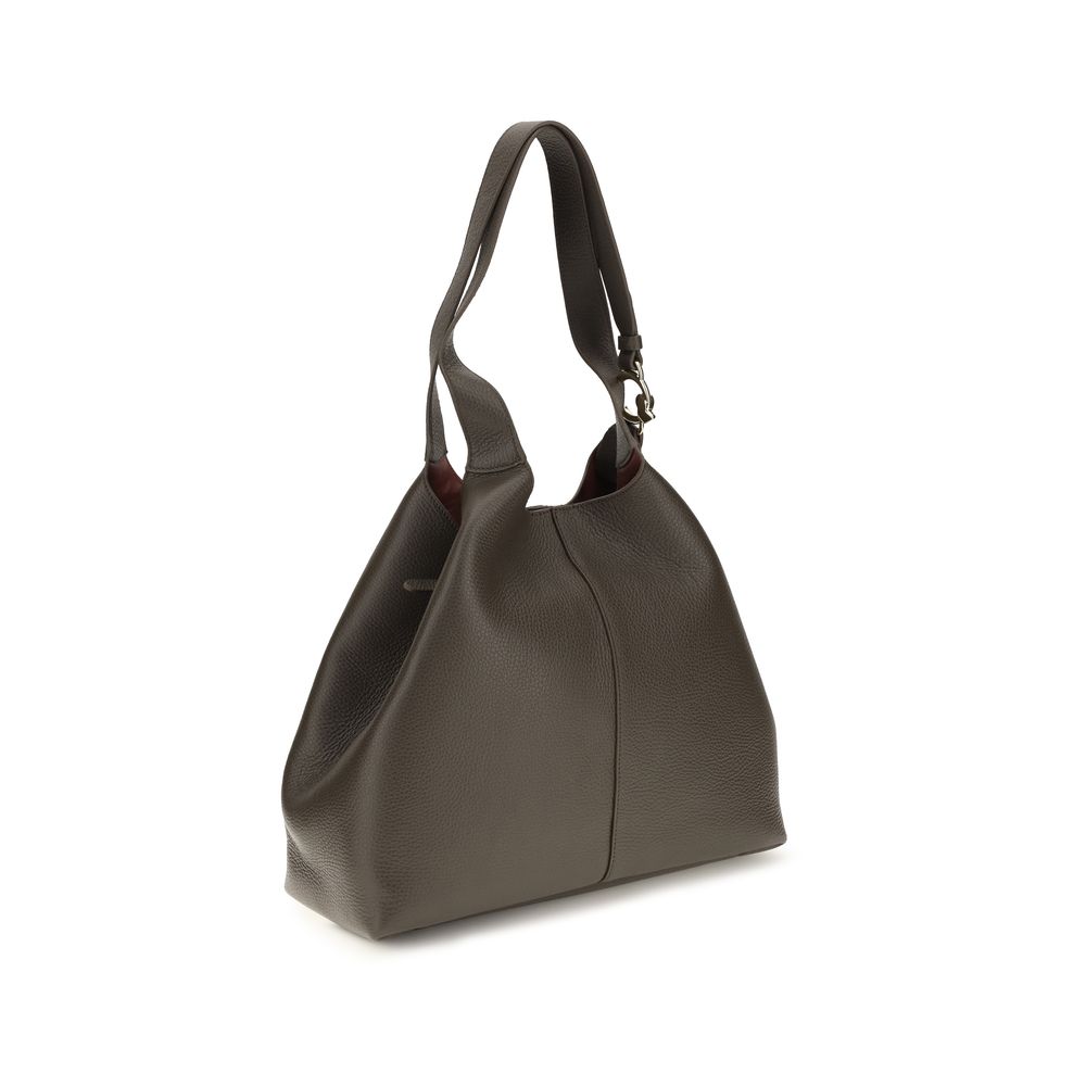 Coccinelle Brown Calf Leather Shoulder Bag