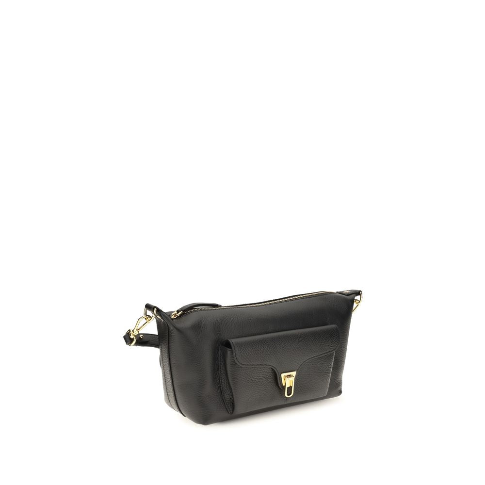 Coccinelle Black Calf Leather Shoulder Bag
