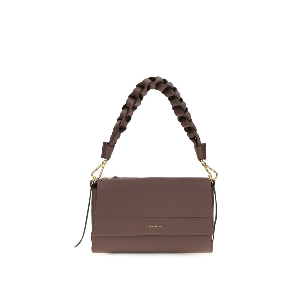 Coccinelle Brown Calf Leather Shoulder Bag
