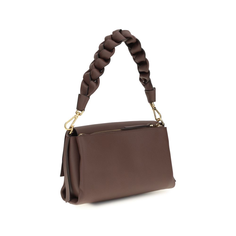 Coccinelle Brown Calf Leather Shoulder Bag