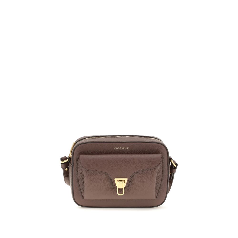 Coccinelle Brown Calf Leather Shoulder Bag