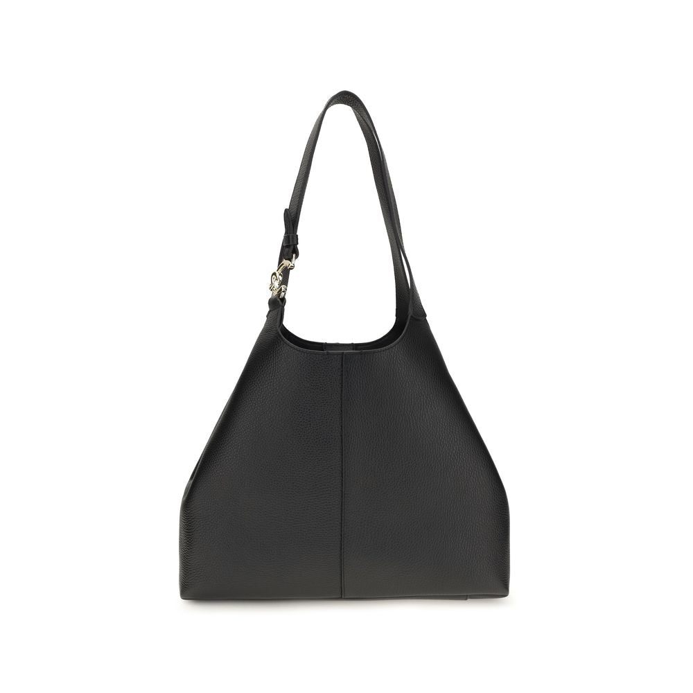 Coccinelle Black Calf Leather Shoulder Bag
