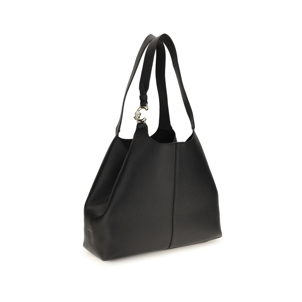 Coccinelle Black Calf Leather Shoulder Bag