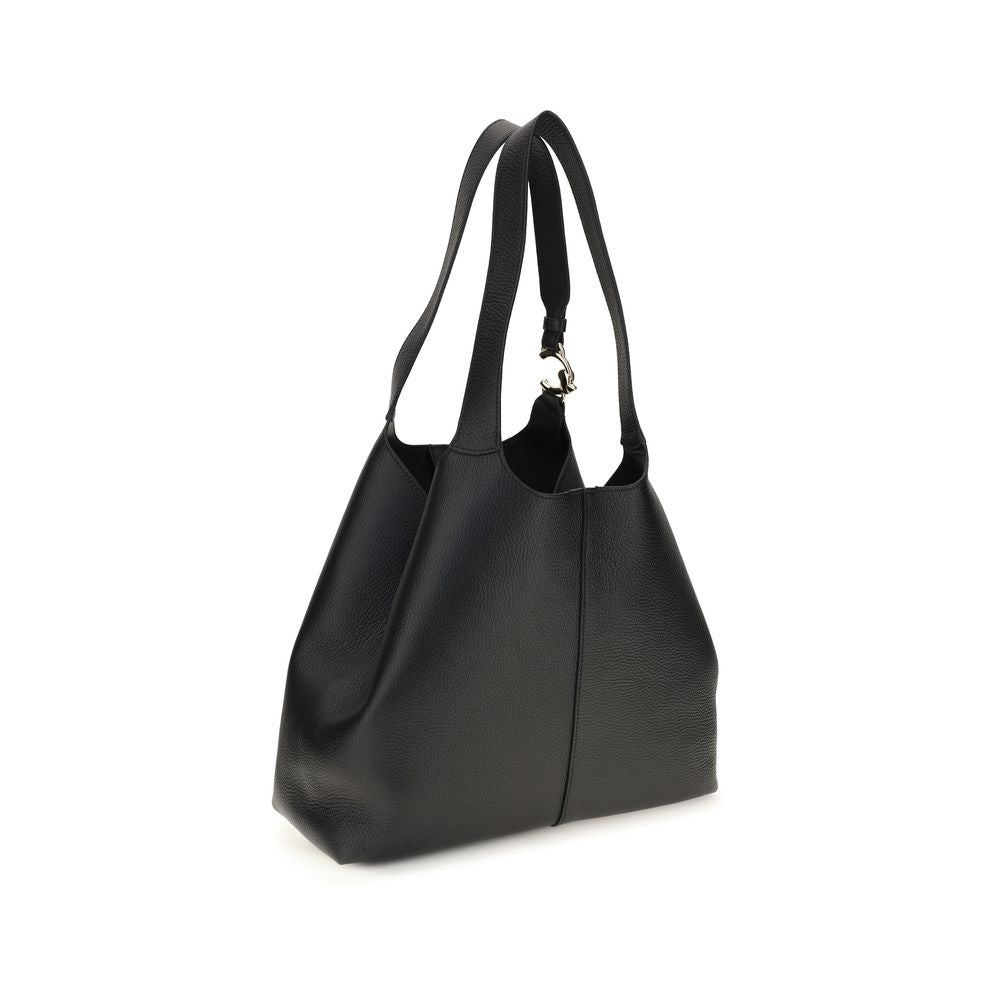 Coccinelle Black Calf Leather Shoulder Bag