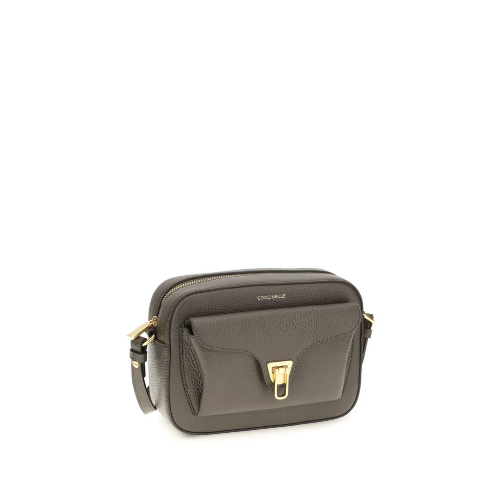Coccinelle Brown Calf Leather Shoulder Bag