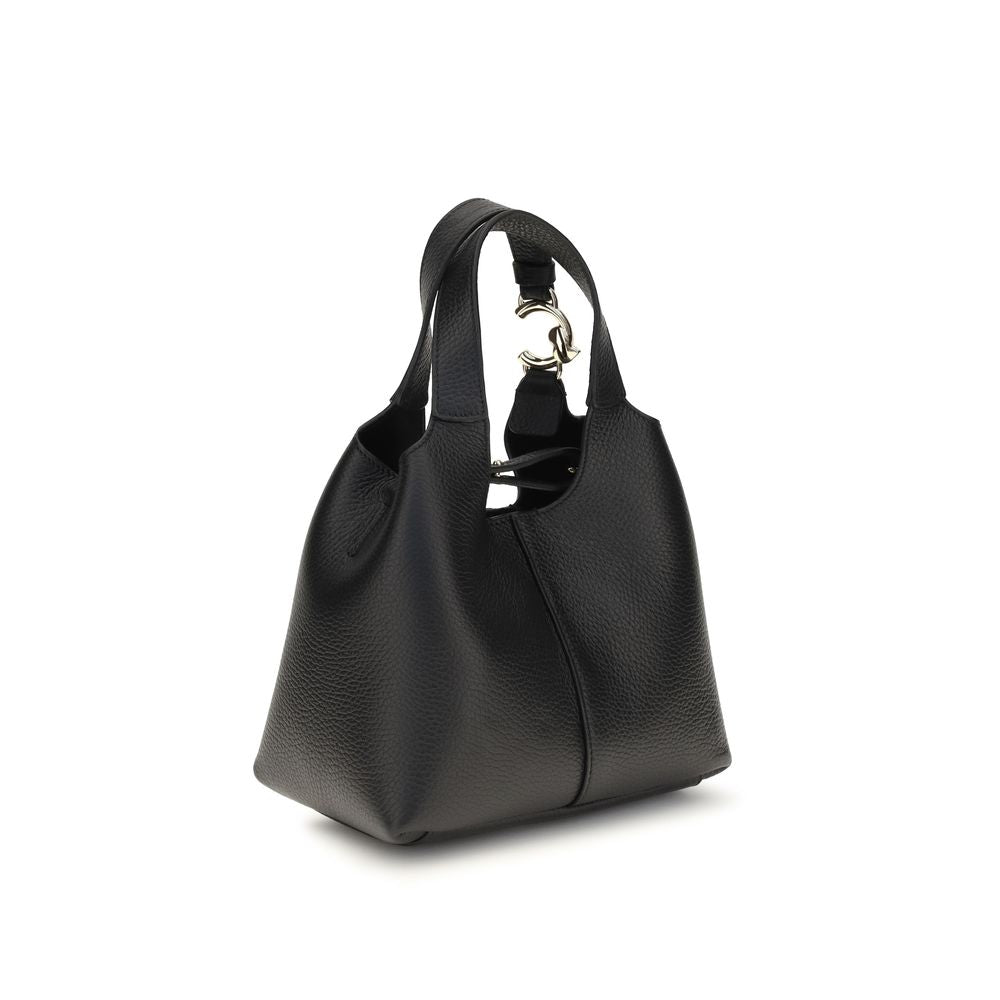 Coccinelle Black Calf Leather Shoulder Bag