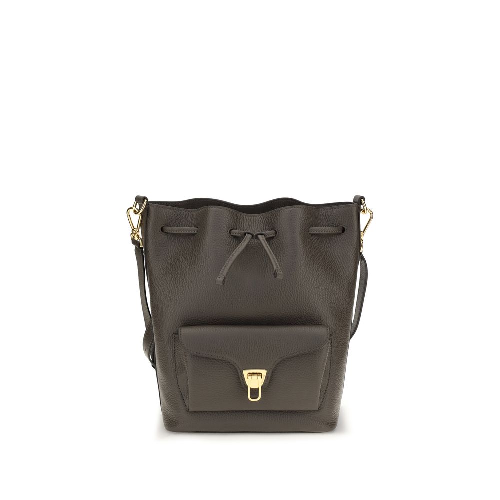 Coccinelle Brown Calf Leather Shoulder Bag